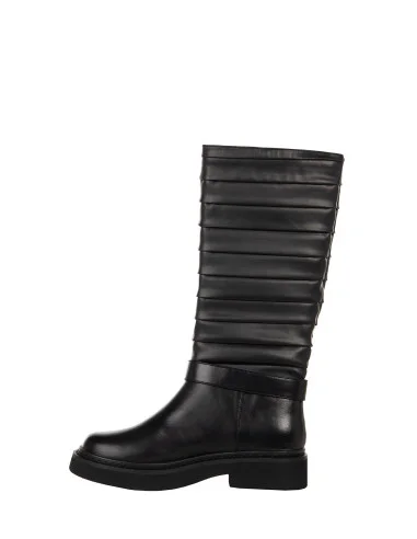 Stivali Biker In Similpelle A Pieghe Con Cinturino Rinascimento