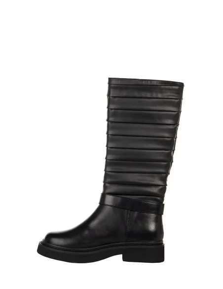 Stivali Biker In Similpelle A Pieghe Con Cinturino Rinascimento