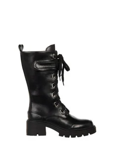 Bottes chunky en simili-cuir, à lacets sur le devant, Rinascimento