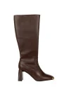 Rinascimento Faux Leather Boot with Metal Toe and Square Heel