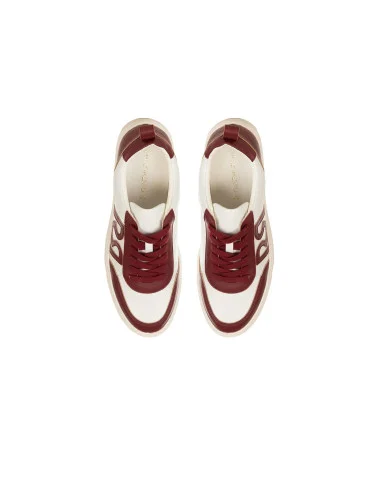 Baskets bicolores en simili-cuir avec le logo RR Rinascimento