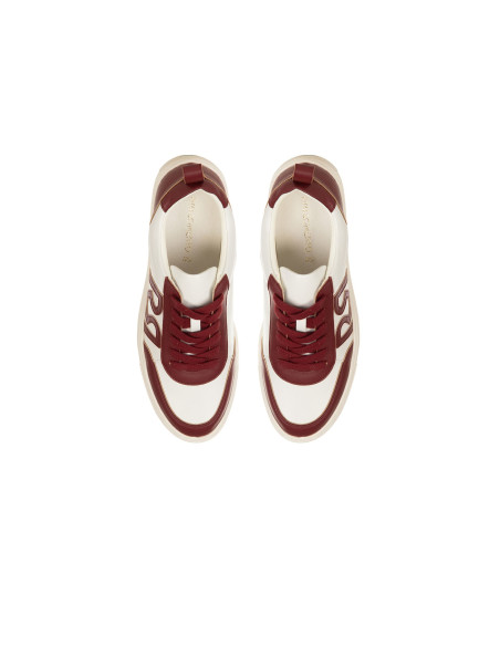 Baskets bicolores en simili-cuir avec le logo RR Rinascimento