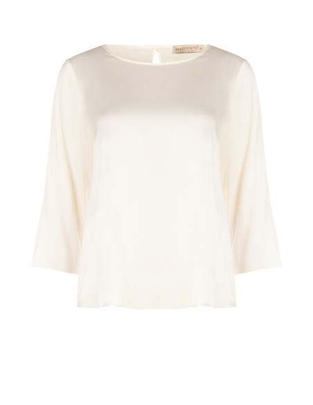 Flowy 3/4-Sleeve Satin Blouse by Rinascimento - Vestiti Firmati Lif...