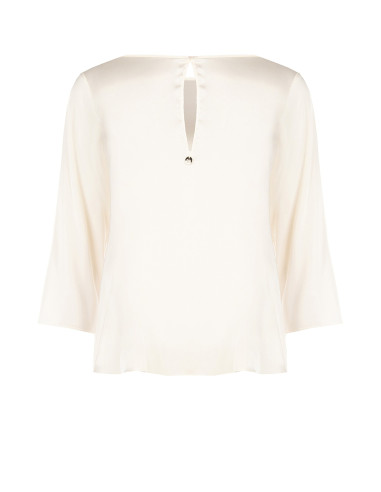 Blouse fluide à manches 3/4 en satin « Rinascimento » - Vestiti Fir...