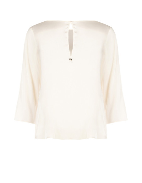 Blusa Fluida A Maniche A 3/4 In Raso Rinascimento