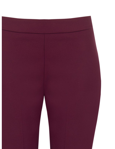 Pantalon cigarette en tissu technique avec fermeture éclair latéral...