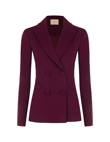 Giacca Blazer Sfiancata In Scuba Crepe Con Bottoni Coordinati Rinascimento