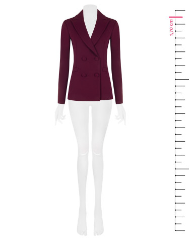 Giacca Blazer Sfiancata In Scuba Crepe Con Bottoni Coordinati Rinascimento