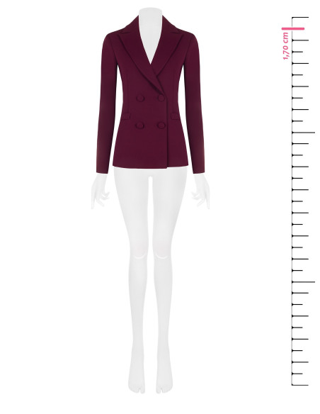Veste blazer cintrée en crêpe scuba avec boutons assortis « Rinasci...