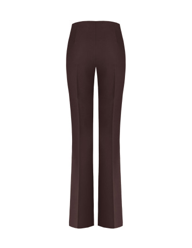 Rinascimento Technical Fabric Flared Trousers with Side Zip - Vesti...