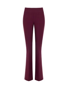Pantalon évasé en crêpe scuba avec bande à la taille « Rinascimento » 2