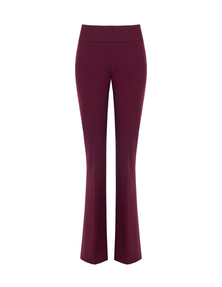 Pantalon évasé en crêpe scuba avec ceinture à la taille « Rinascime...