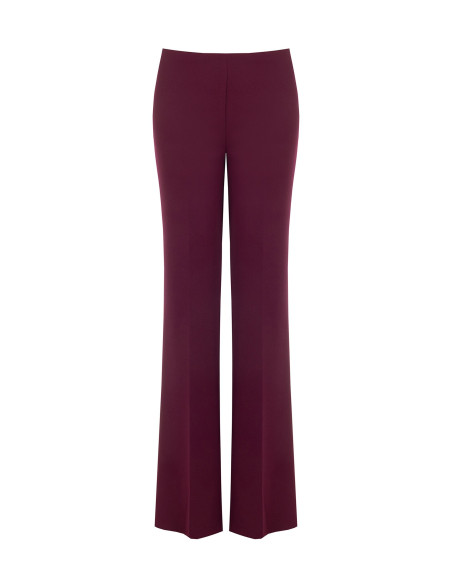 Straight-leg Scuba Crepe Trousers with Elasticated Waistband by Rin...