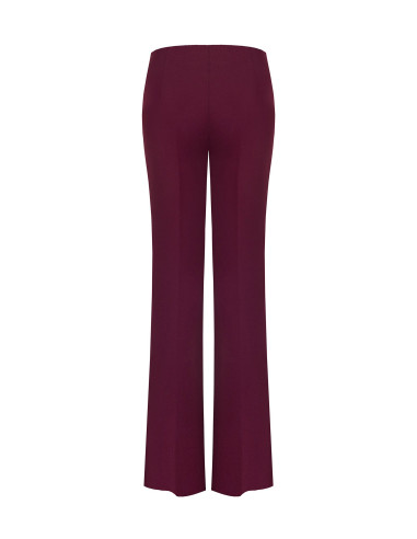 Pantaloni Dritti In Scuba Crepe Con Vita Elasticizzata Rinascimento