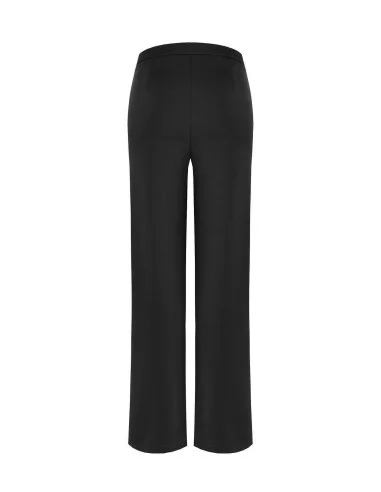 Palazzo Trousers in Scuba Crepe with Elasticated Waist Rinascimento