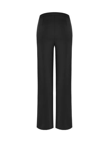 Palazzo Trousers in Scuba Crepe with Elasticated Waist Rinascimento