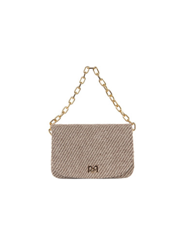 Sac à bandoulière en tissu chaud à rayures avec chaîne et bandoulière amovible Rinascimento