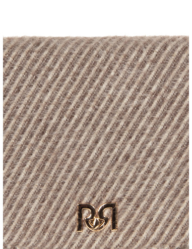 Shoulder Bag In Warm Striped Fabric With Chain And Removable Shoulder Strap Rinascimento