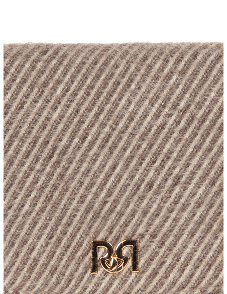 Shoulder Bag In Warm Striped Fabric With Chain And Removable Shoulder Strap Rinascimento