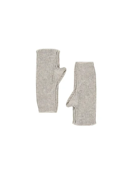 Viscose and Angora Blend Arm Warmers with Lurex Detail Rinascimento