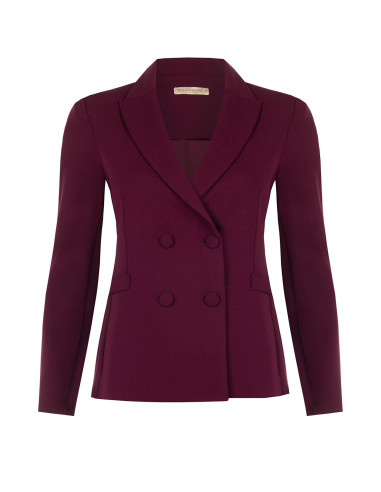Curvy Fitted Blazer Jacket in Scuba Crepe with Matching Buttons Rinascimento Curvy