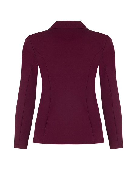 Veste blazer cintrée pour femmes rondes en crêpe scuba avec boutons...
