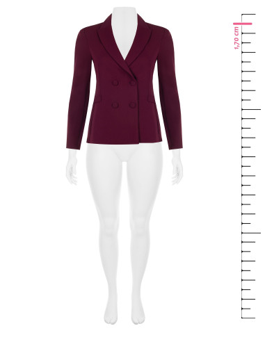 Giacca Blazer Curvy Sfiancata In Scuba Crepe Con Bottoni Coordinati Rinascimento Curvy