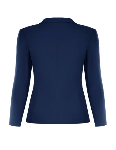 Curvy Fitted Blazer Jacket in Scuba Crepe with Matching Button Rinascimento Curvy