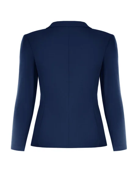 Curvy Fitted Blazer Jacket in Scuba Crepe with Matching Button Rinascimento Curvy