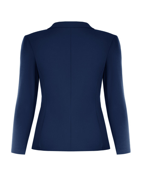 Veste blazer cintrée pour femmes rondes en crêpe scuba avec bouton ...