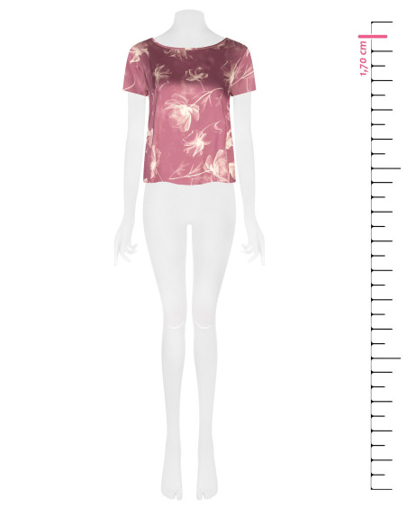 Blusa Ampia E Fluida In Raso A Fiori Grandi Rinascimento
