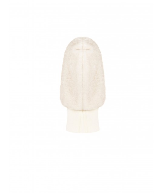 Rinascimento Faux Fur Balaclava with Ribbed Collar