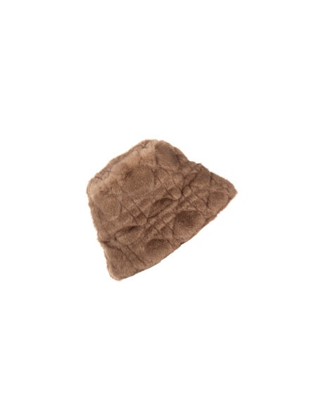 Rinascimento Quilted Faux Fur Bucket Hat - Vestiti Firmati Life Smiles