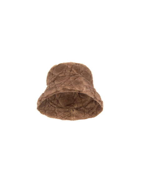 Casquette « bucket » en fourrure synthétique matelassée « Rinascime...