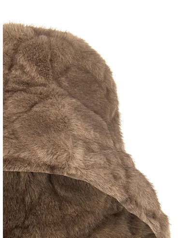 Cappello Bucket In Pelliccia Sintetica Trapuntata Rinascimento
