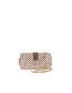 Portefeuille « Travel Bag » en tissu épais à rayures diagonales, av...