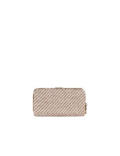 Portefeuille Travel Bag en tissu chaud à rayures diagonales avec bandoulière chaîne Rinascimento 2