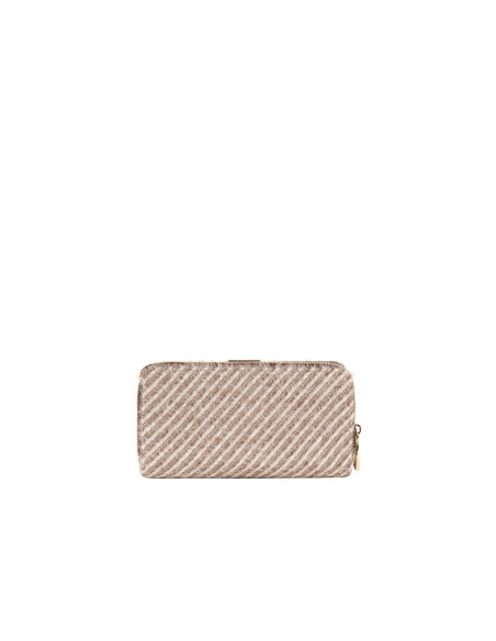 Travel Bag Wallet in Warm Fabric with Diagonal Stripes and a ‘Rinas...
