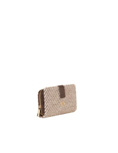 Portefeuille Travel Bag en tissu chaud à rayures diagonales avec bandoulière chaîne Rinascimento