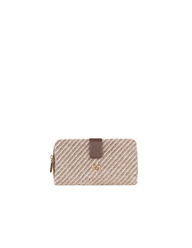 Travel Bag Wallet in Warm Fabric with Diagonal Stripes and a ‘Rinas...
