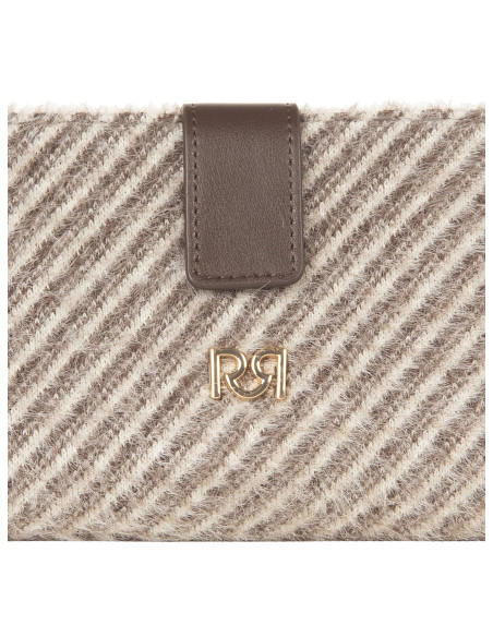 Portefeuille « Travel Bag » en tissu épais à rayures diagonales, av...