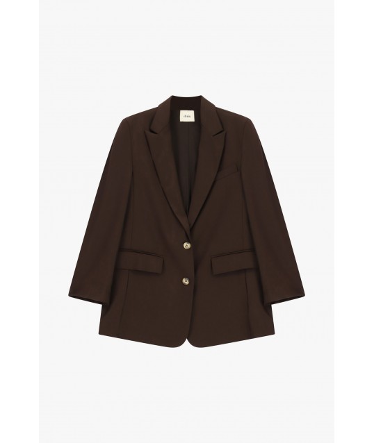 Dixie Two-Button Blazer with Flap Pockets