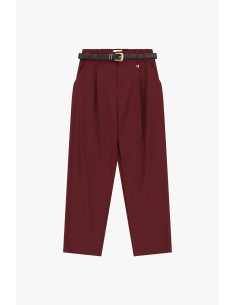 High-Waisted Tailored Trousers with Dixie Belt