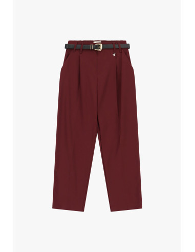 High-Waisted Tailored Trousers with Dixie Belt