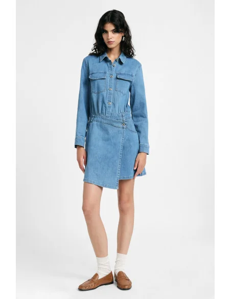 Short Dress with Front Pockets and Buttons – Please