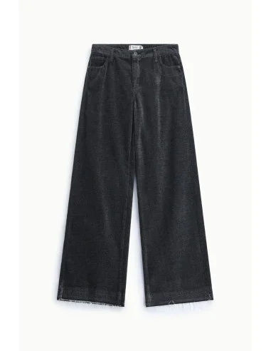 Pantalon à cinq poches et à jambes larges « Please »