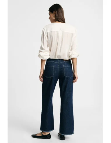 Jeans Five Tasche Con Fondo Sfrangiato Dritto Please