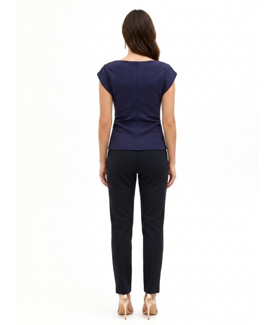 Top Sfiancato In Neoprene Arricciato Sui Fianchi Rinascimento