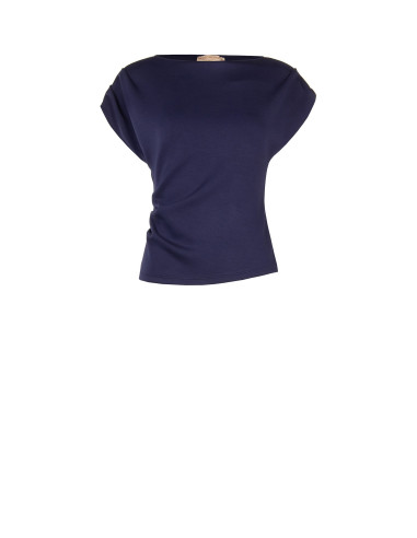 Fitted Neoprene Top with Ruched Sides Rinascimento