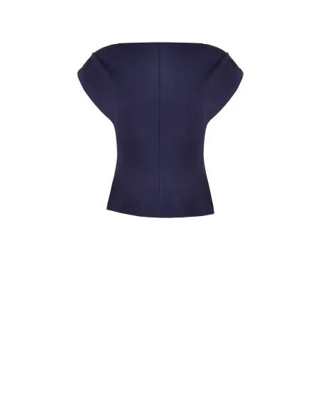 Fitted Neoprene Top with Ruched Sides Rinascimento